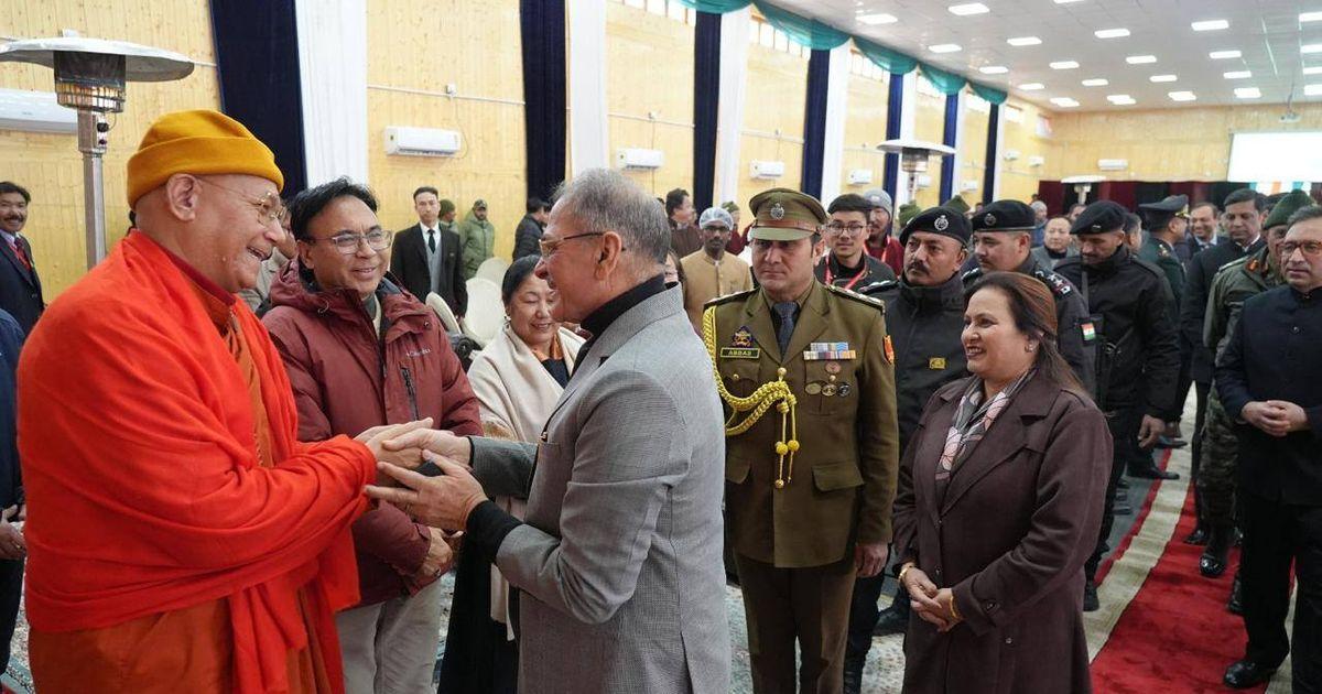 Bhikkhu Sanghasena Attends Republic Day "At Home Reception" Hosted by Hon'ble Lt. Governor of Ladakh