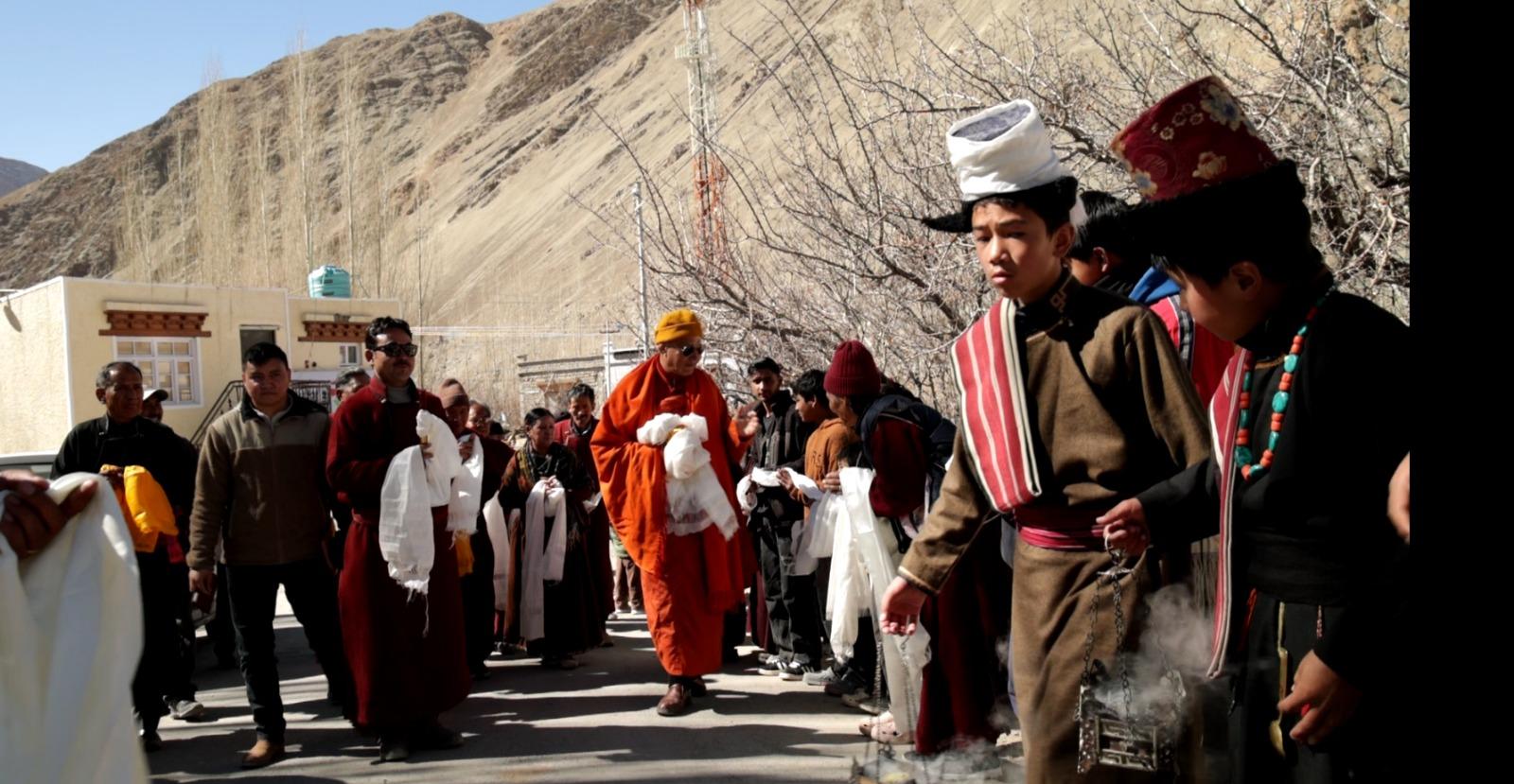 Tingmosgang Village Felicitates Ven. Bhikkhu Sanghasena.